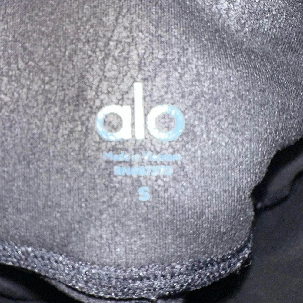 ALO Yoga Moto Leggings High Waist‎ Black Moto Panel Detail Athleisure Small